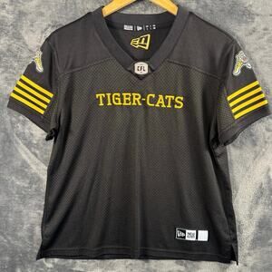 Hamilton Tiger-Cats New Era CFL Replica Home Jersey Size Big Boys Large Black
